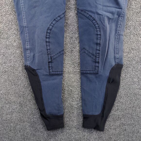 Euro Star Women's Equestrian Breeches Pants Blue S 5-Pocket Zip Fly Tapered Leg - Picture 3 of 13